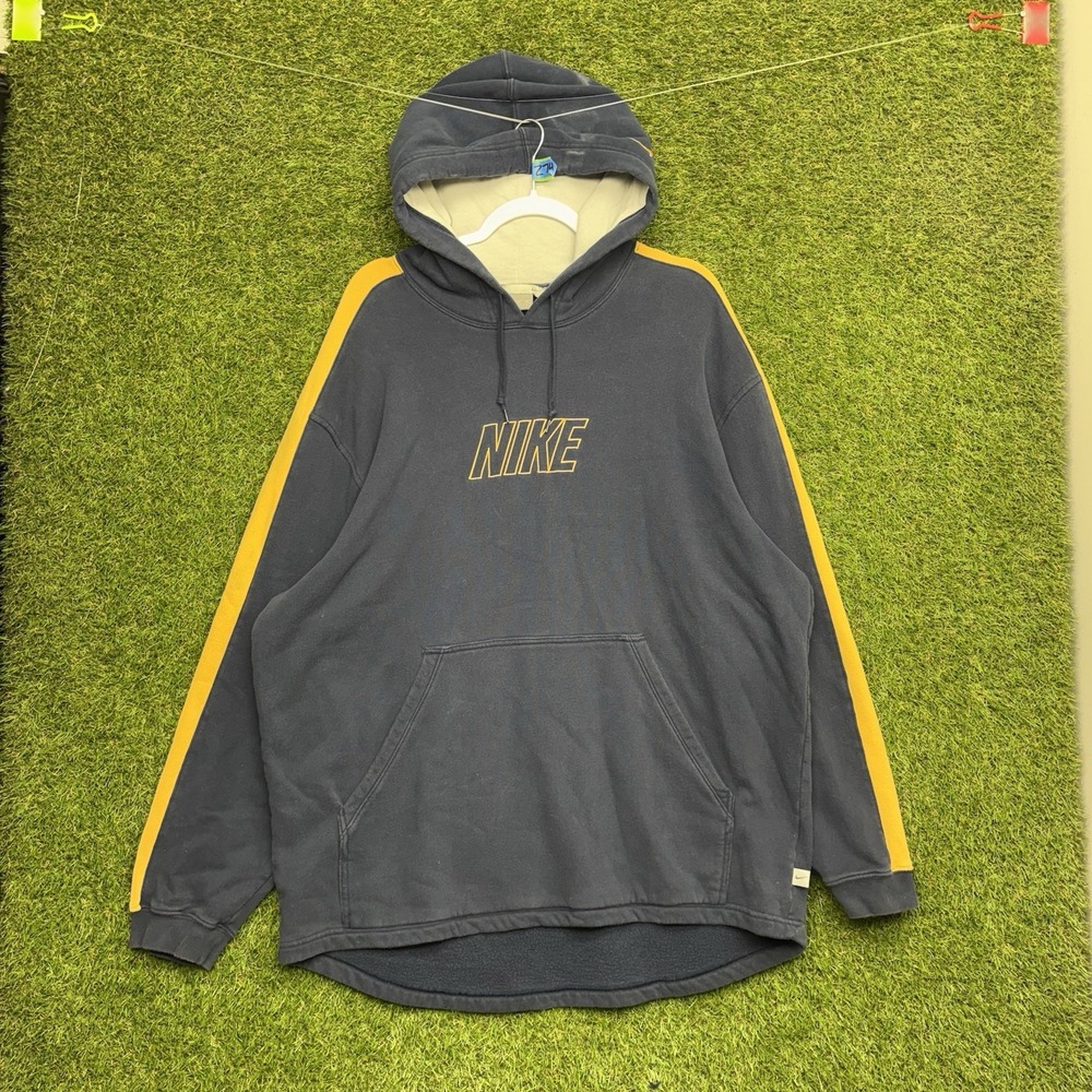 Vintage Nike Hoodie Mens XL Fleece Club Pullover Sweatshirt Sports Swoosh y2k
